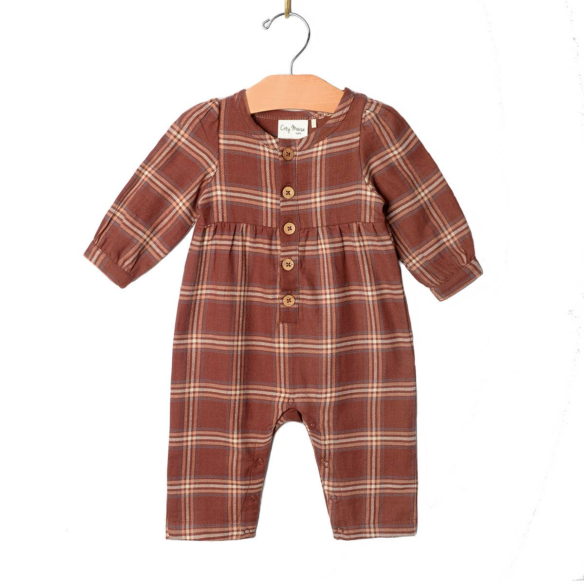 Girls Rust Long Leg Romper