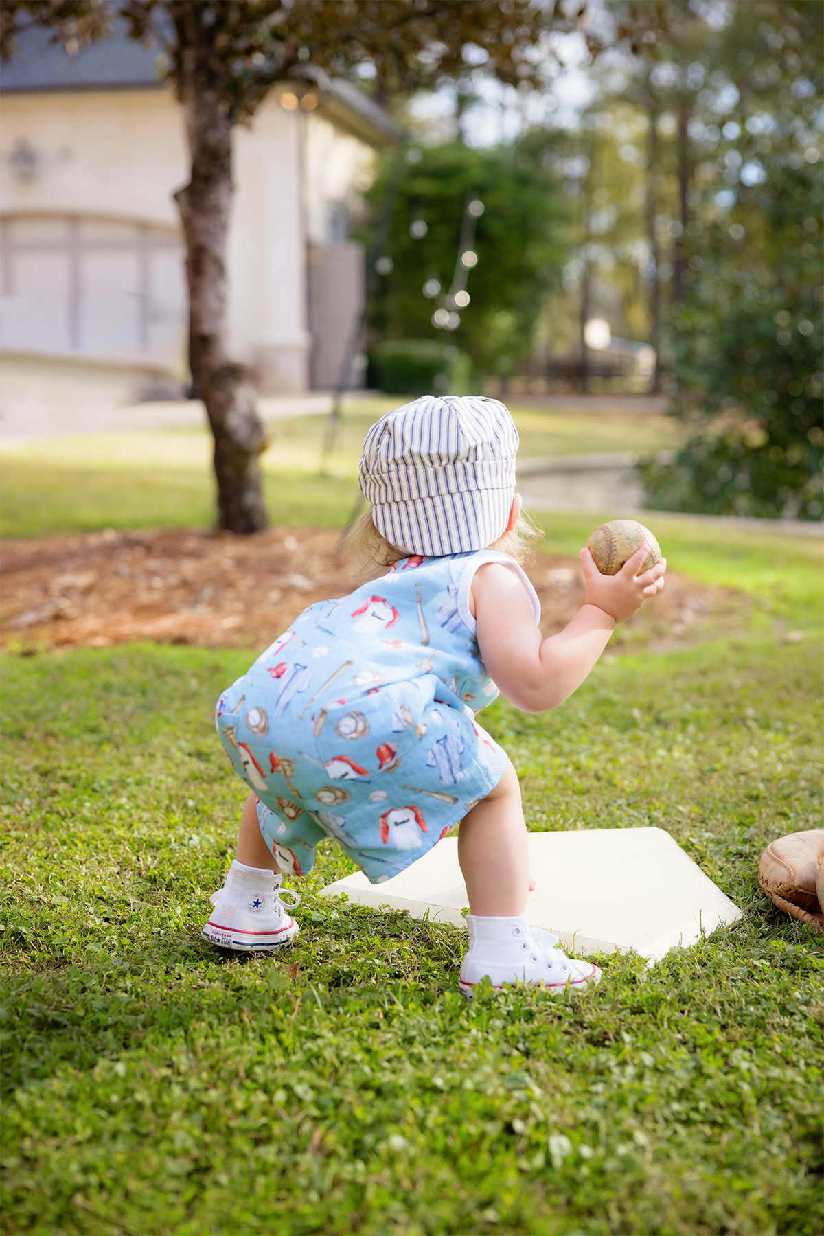 Let's Play Ball Organic Muslin