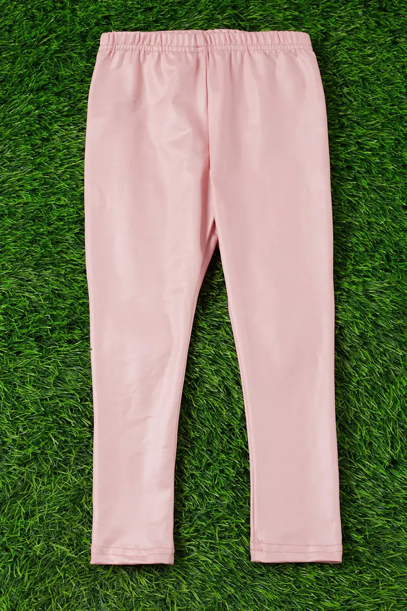 Pleather blush leggings