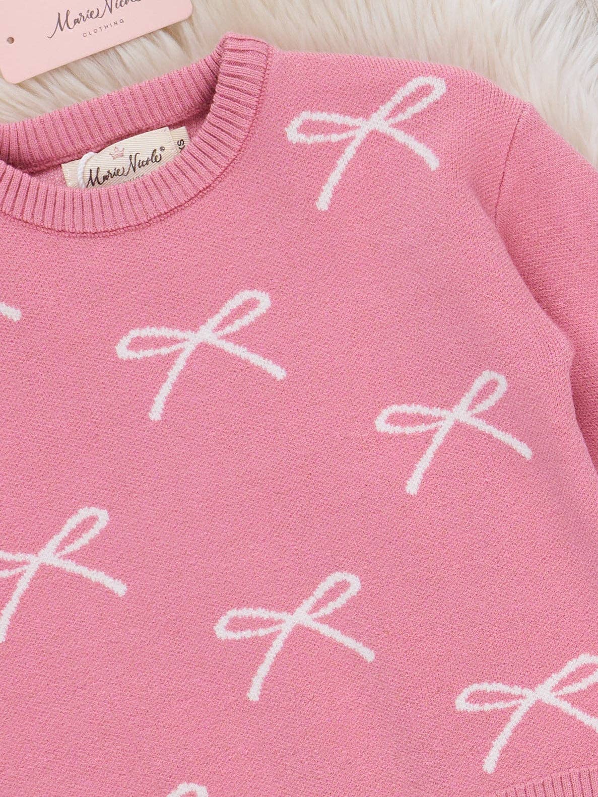 Rose Sweet Ribbon Sweater