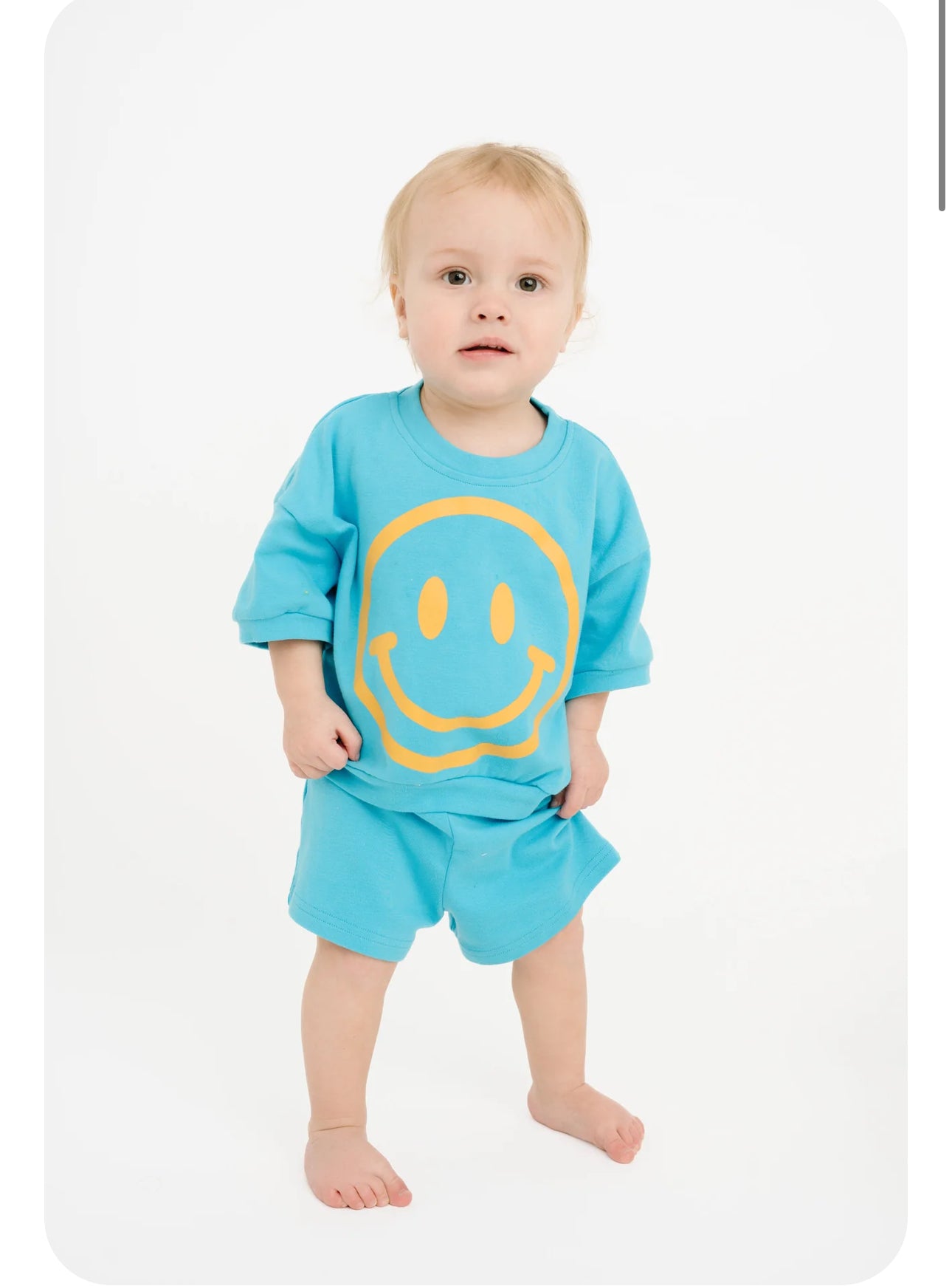 Blue smiley set