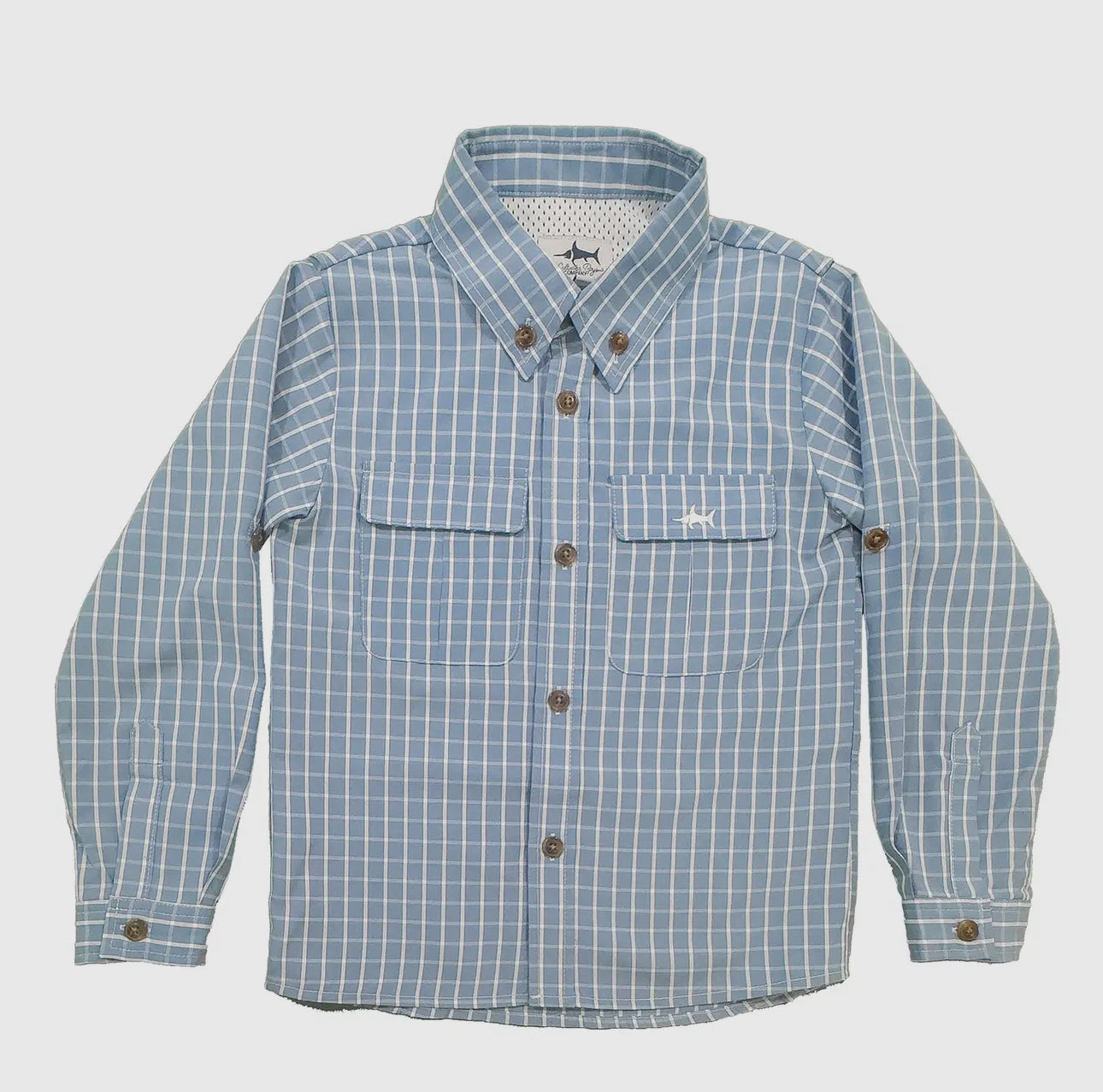 Blue Plaid Fishing Shirt