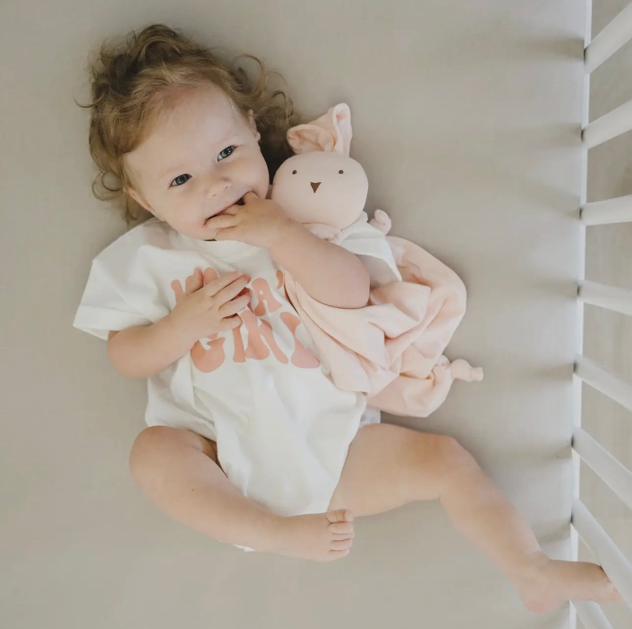 Pink bunny lovey