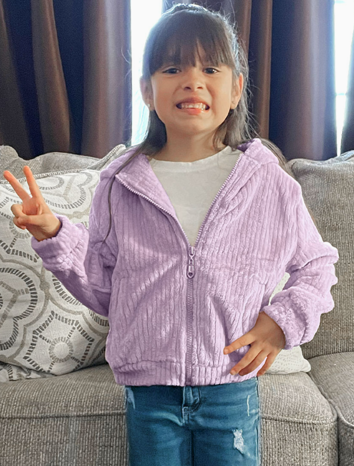 Velvet Fur Hooded Jacket