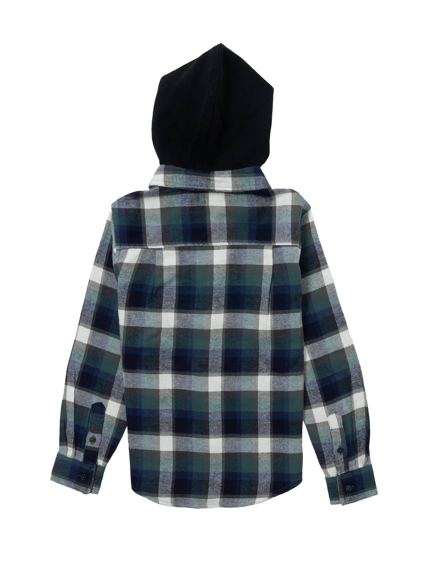 BOYS SHIRT WITH FLEECE HOOD