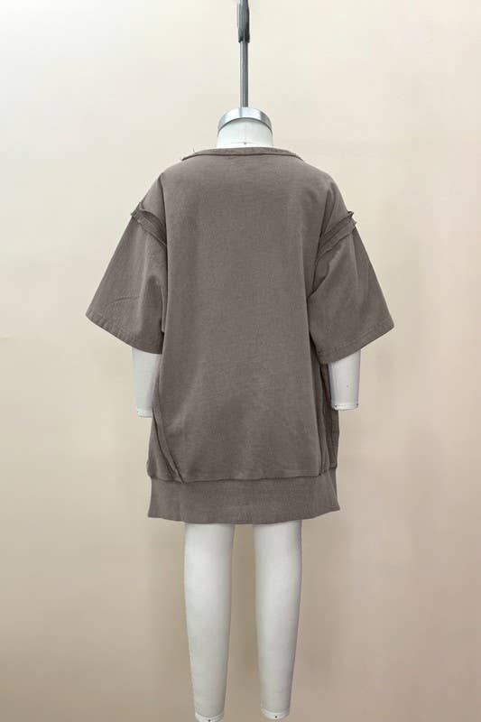 Kids Washed Knit Terry Mini Dress