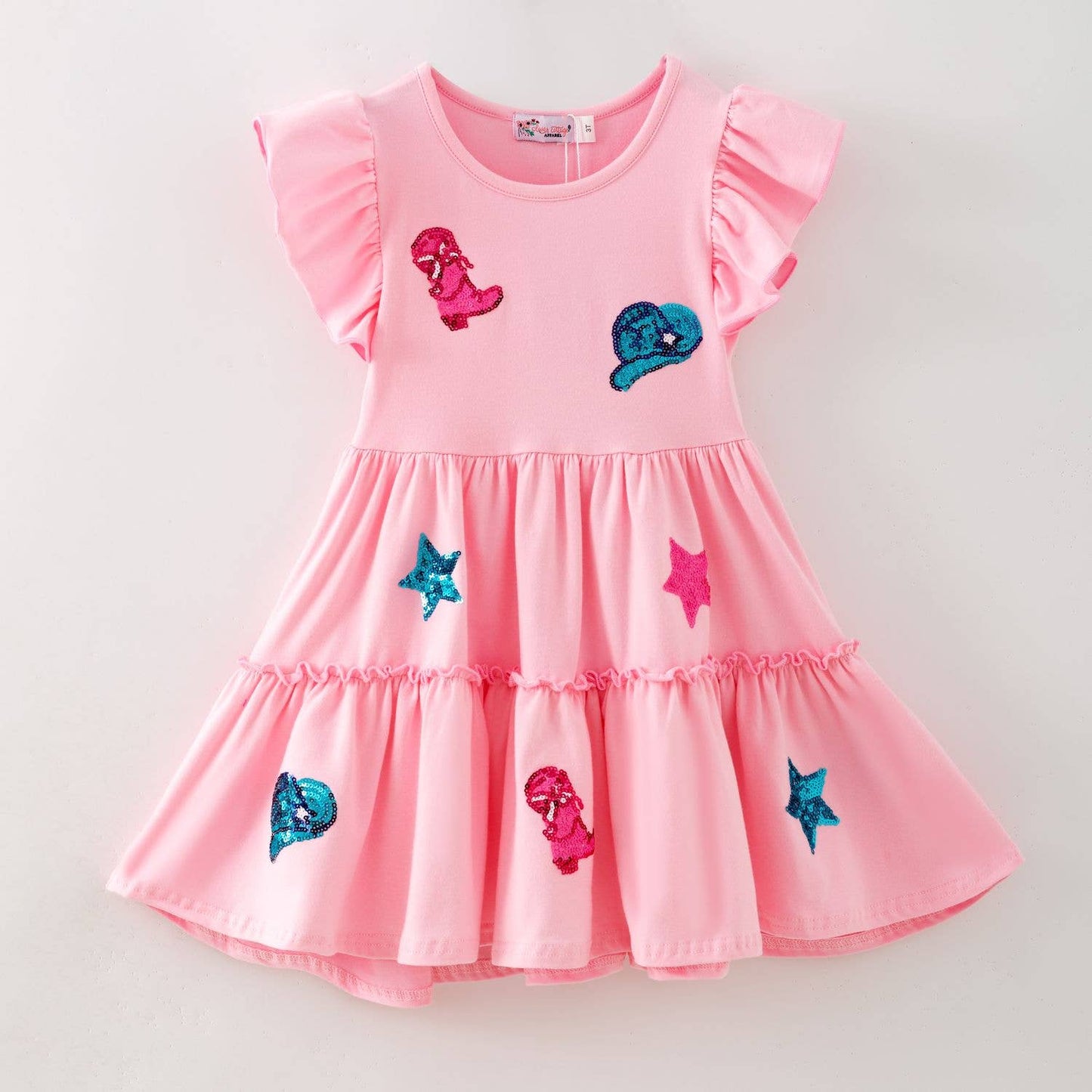 Cowgirl Sequin Girls Dress