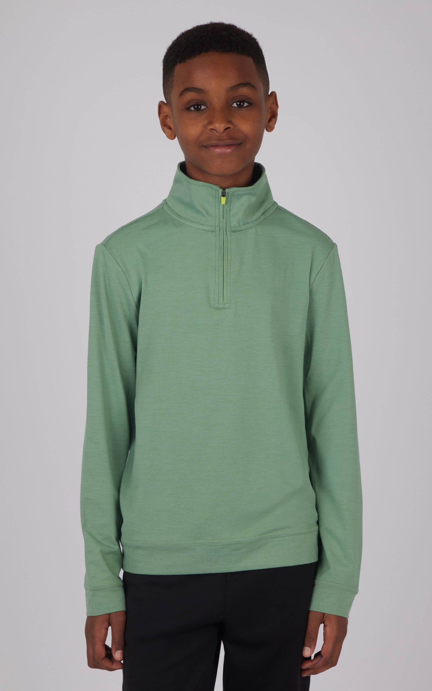 Boys Performance Quarter Zip Long Sleeve Pull Over