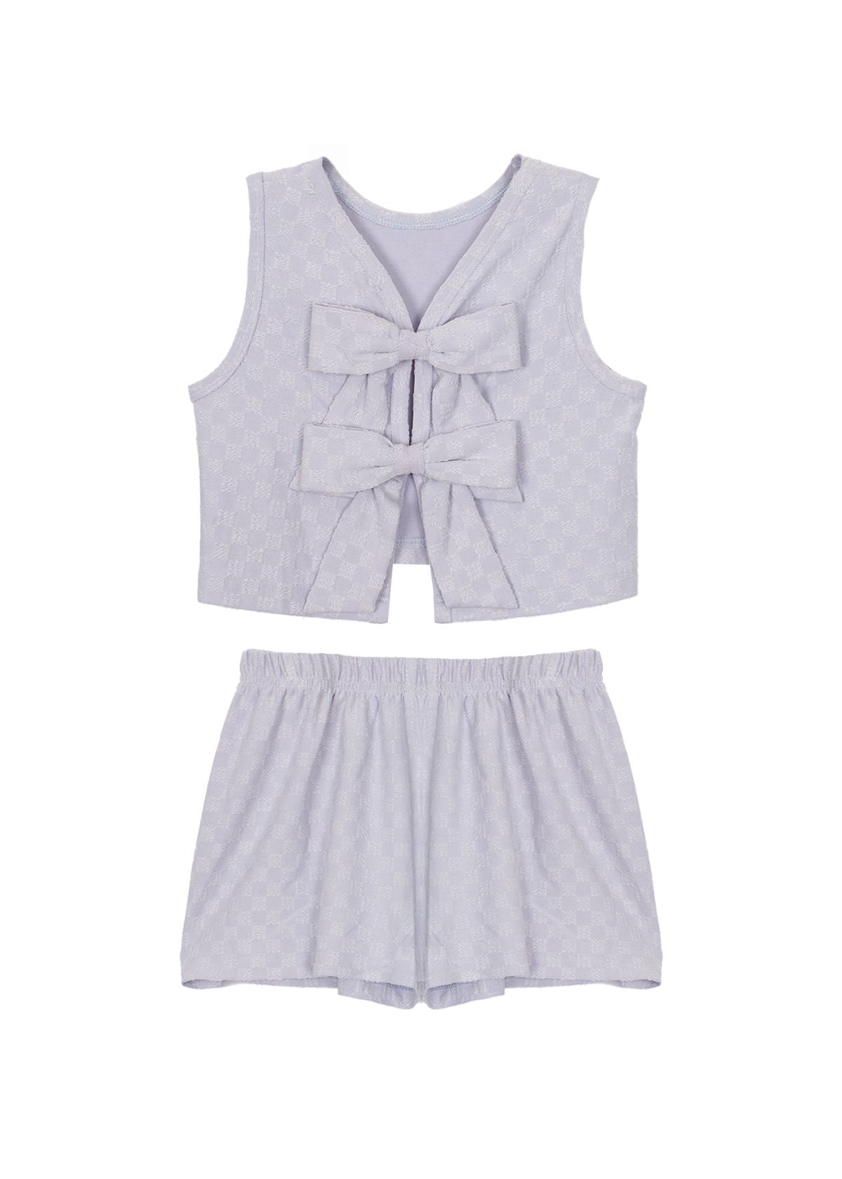Violet Checked Set