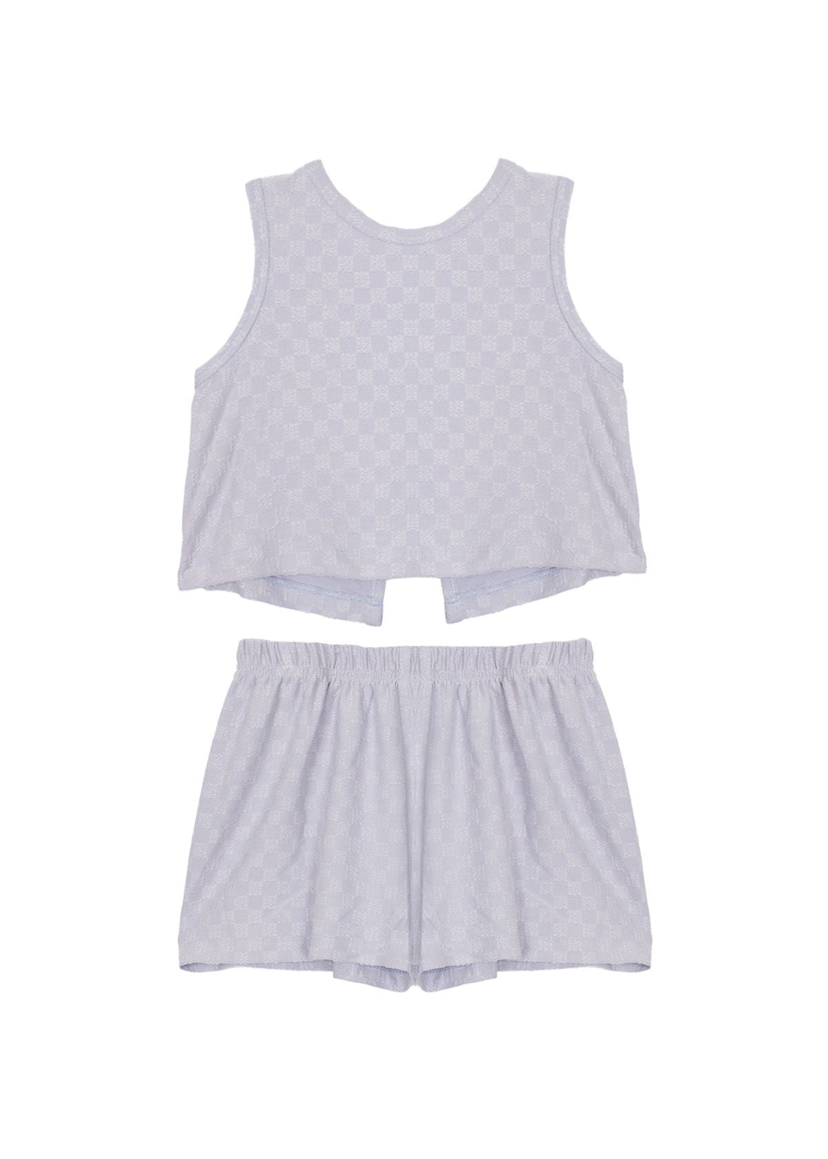Violet Checked Set
