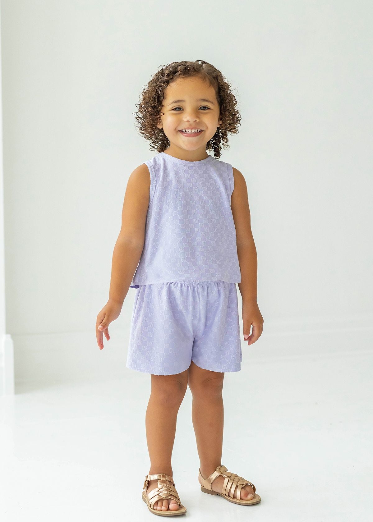 Violet Checked Set