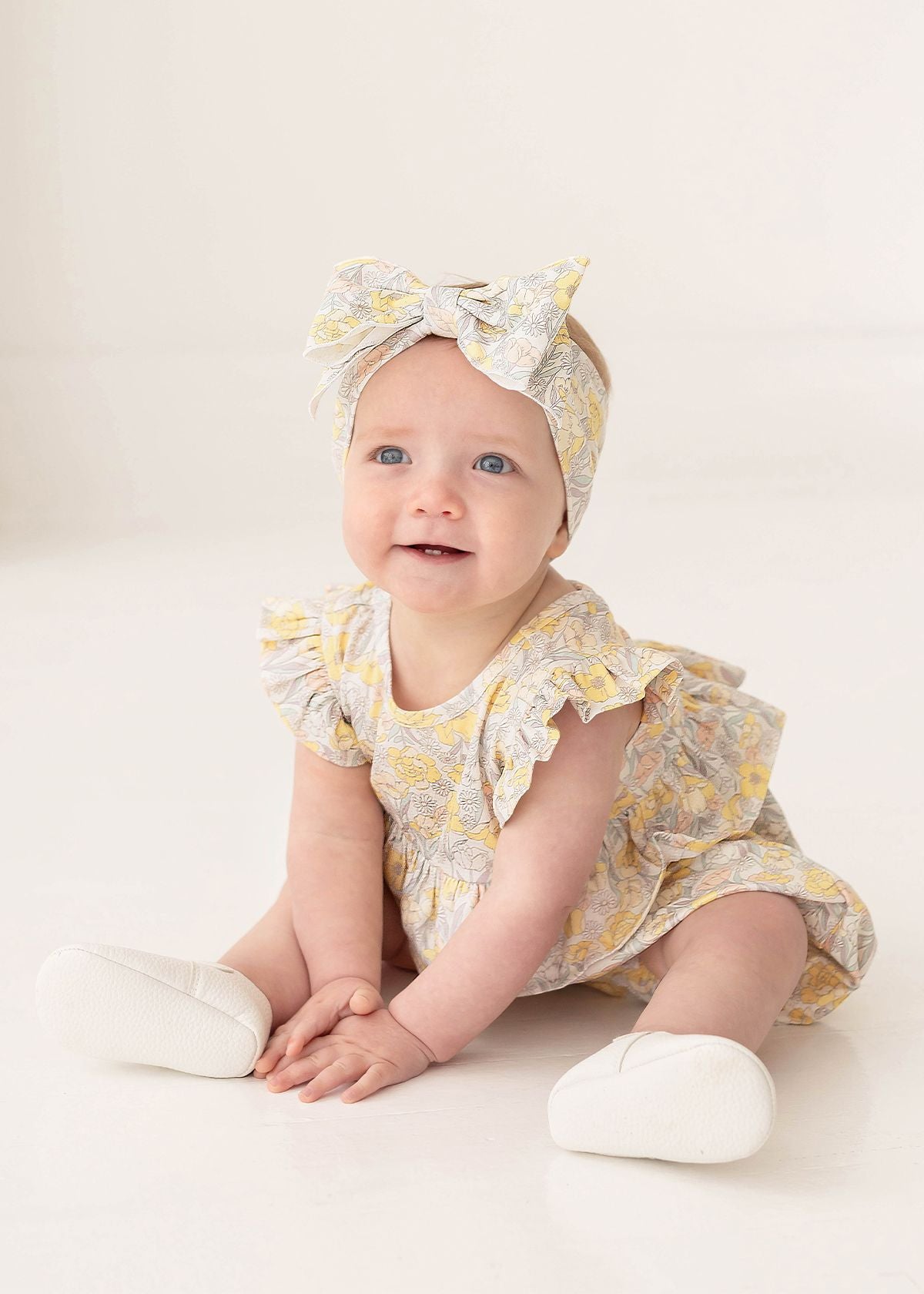 Yellow Floral Bubble Romper