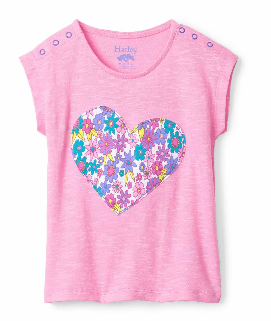 Retro Floral Toddler Snap Up Tee