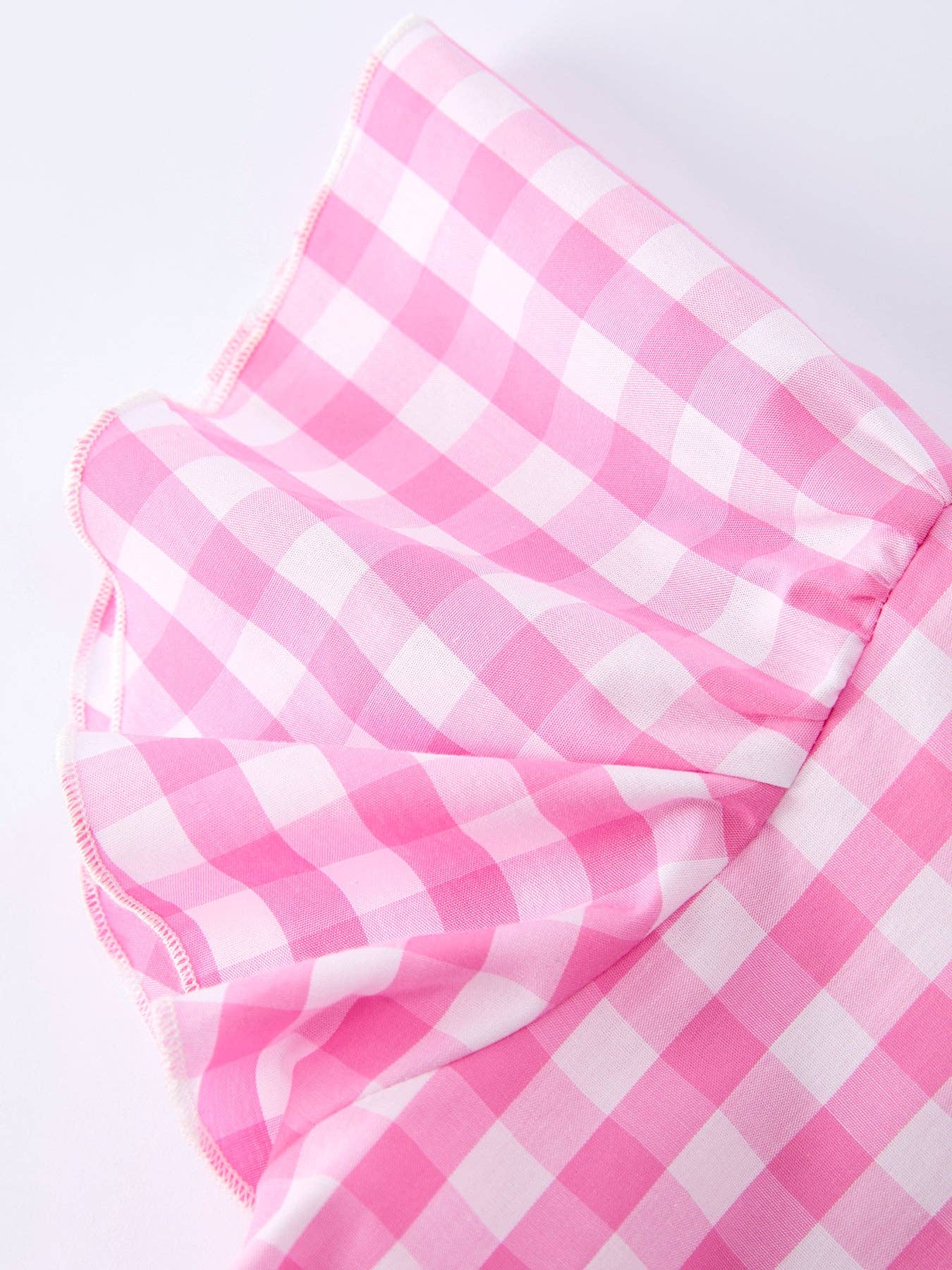 Spring Plaid Girls Dress Bow Flutter Sleeve