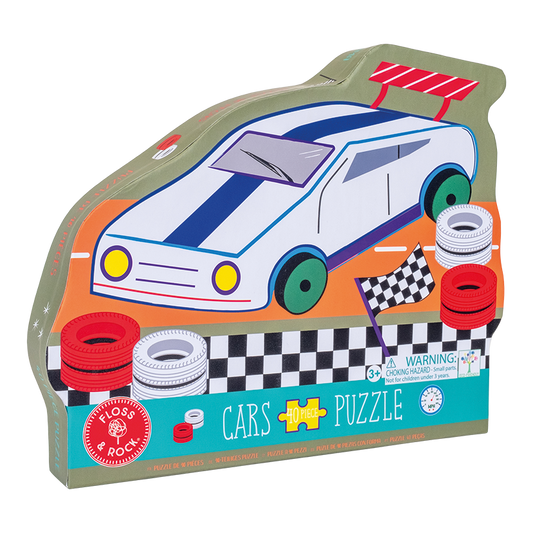 Cars 40pc "Racing Car" Shaped Jigsaw with Shaped Box