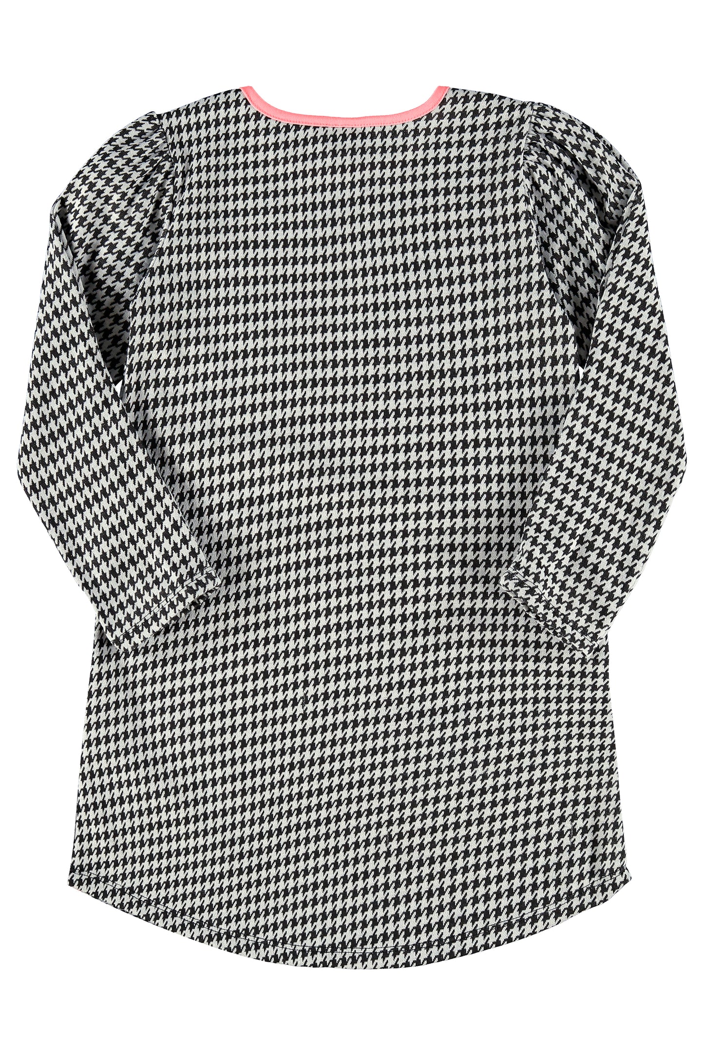 Houndstooth Puff Sleeve Dress