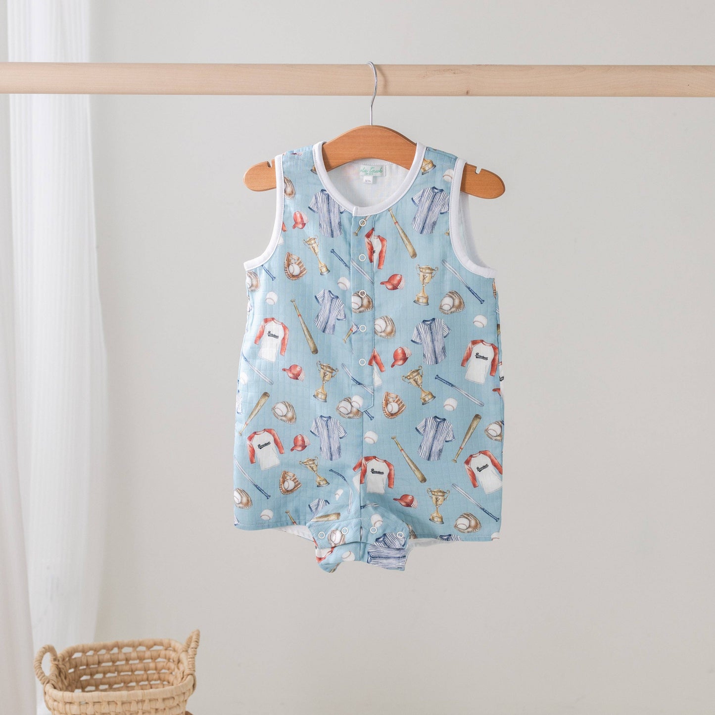 Let's Play Ball Organic Muslin