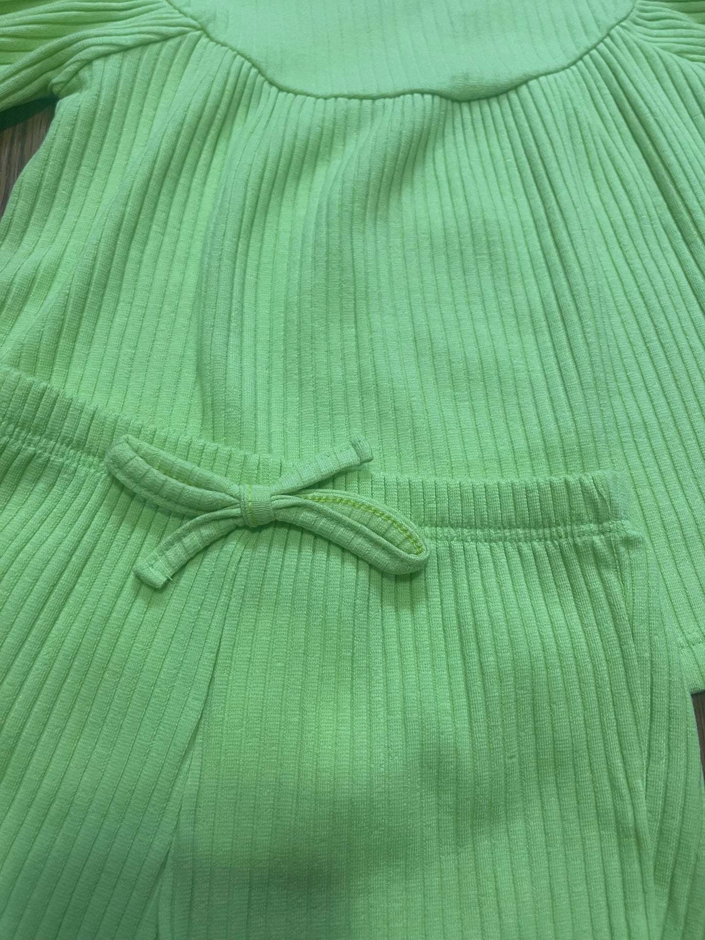 Lime Ribbed Set