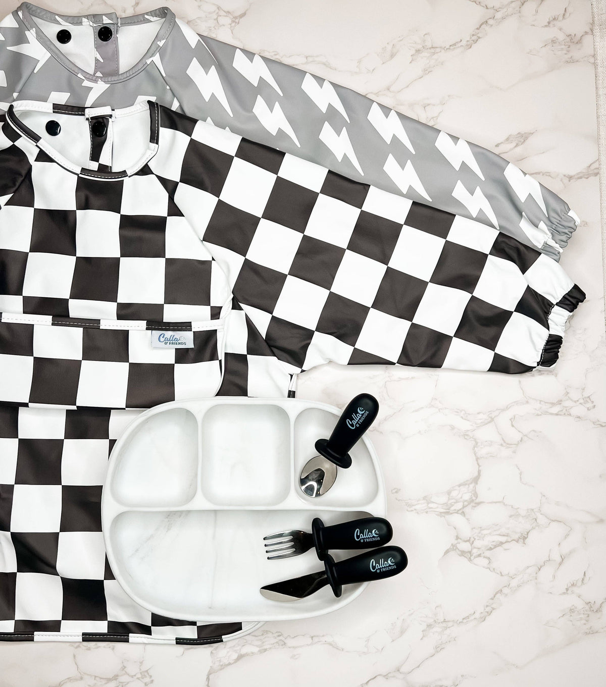 The Grayson Long Sleeve Bib - Checkered