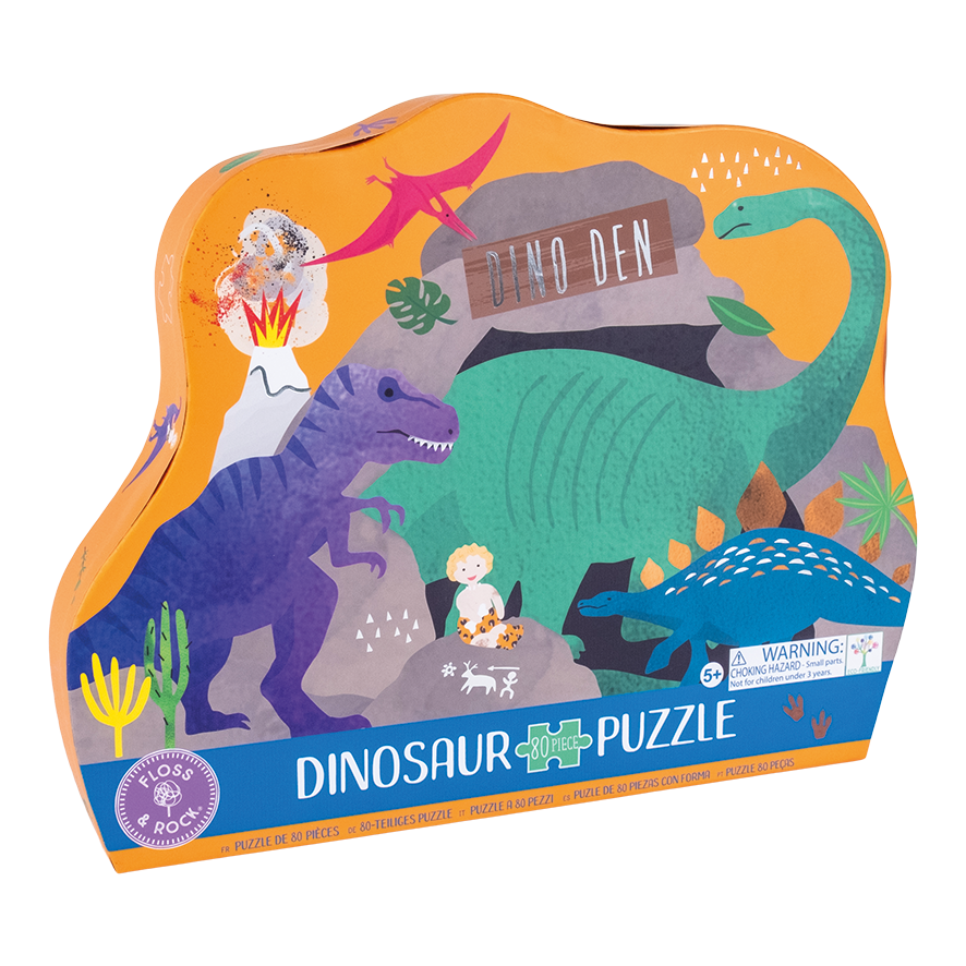 Dino 80pc "Diplodocus" Shaped Jigsaw with Shaped Box