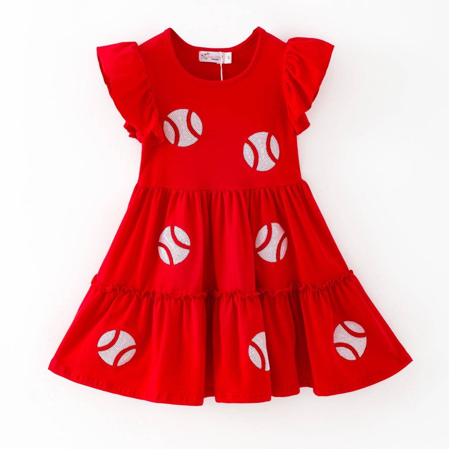 Baseball Sequin Girls Dress