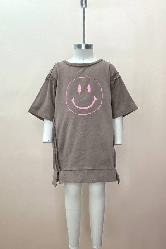 Kids Washed Knit Terry Mini Dress