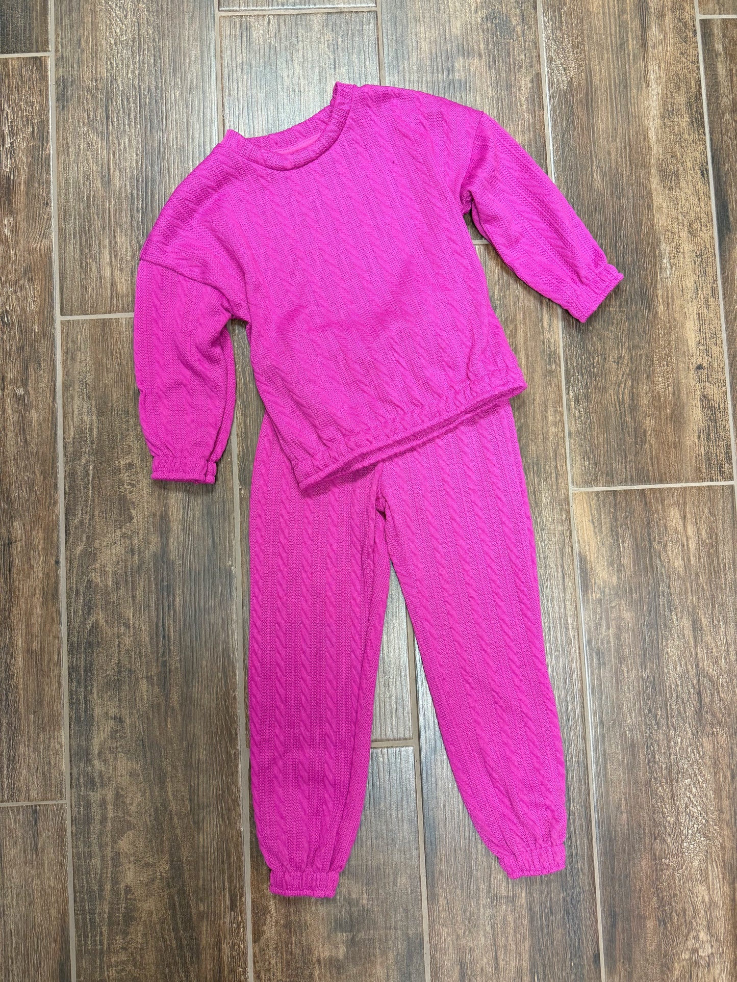 Fuchsia Jersey Knit Set