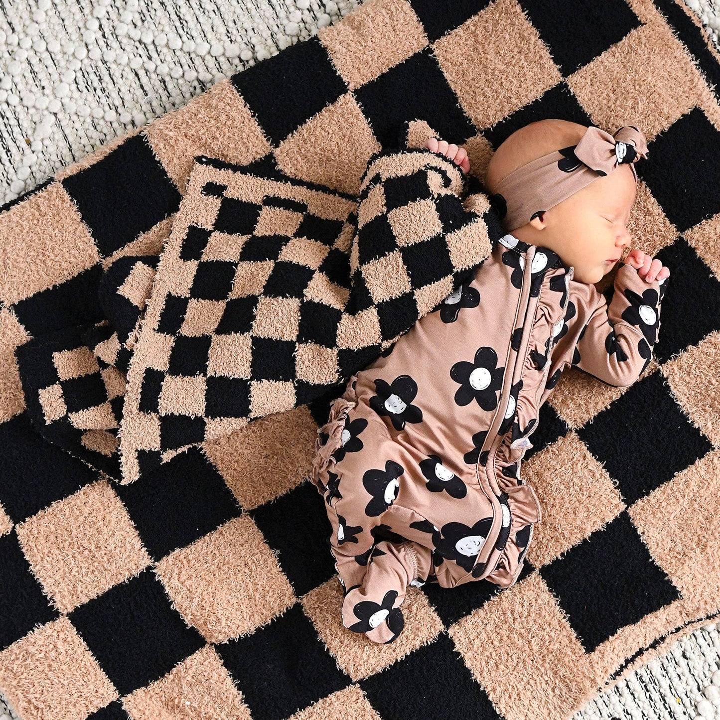 Coco RUFFLE ZIP Bamboo One Piece Flowers Baby Clothing