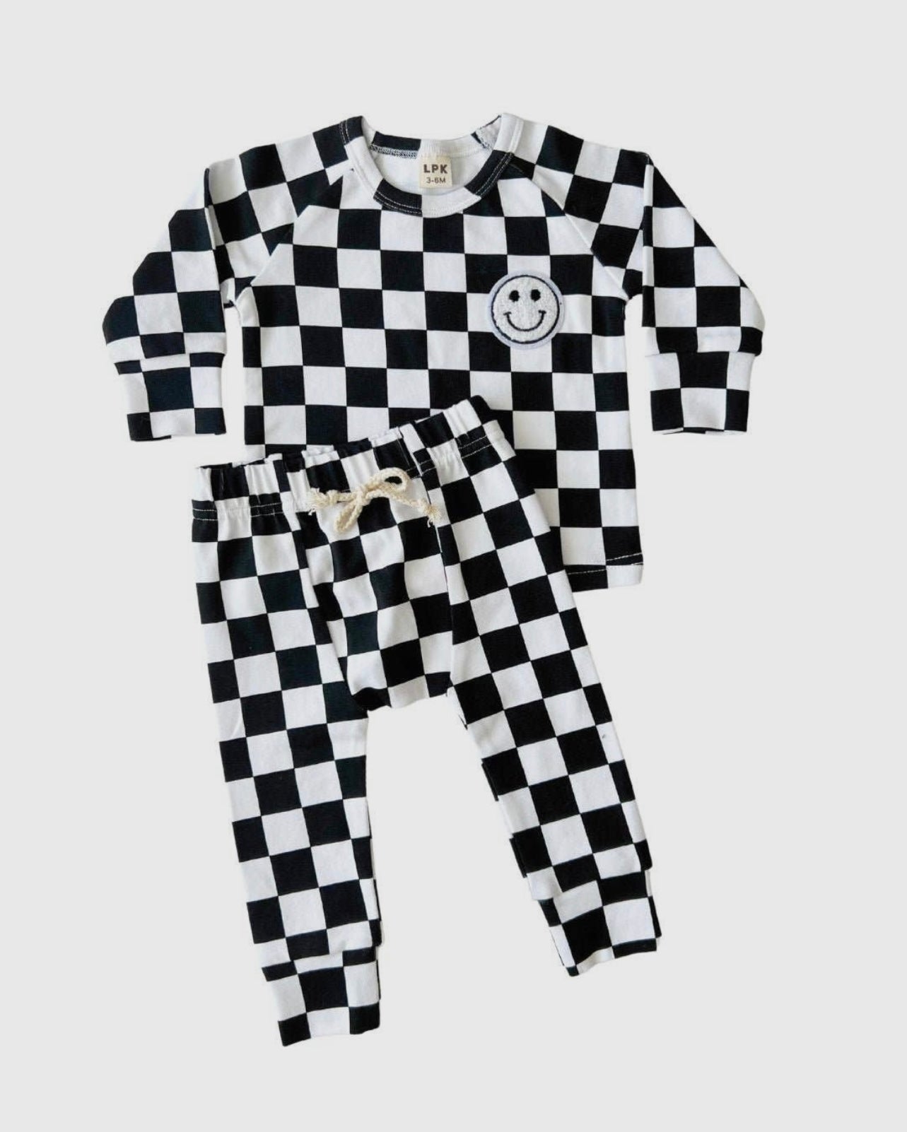 Checkered Smiley Lounge Set