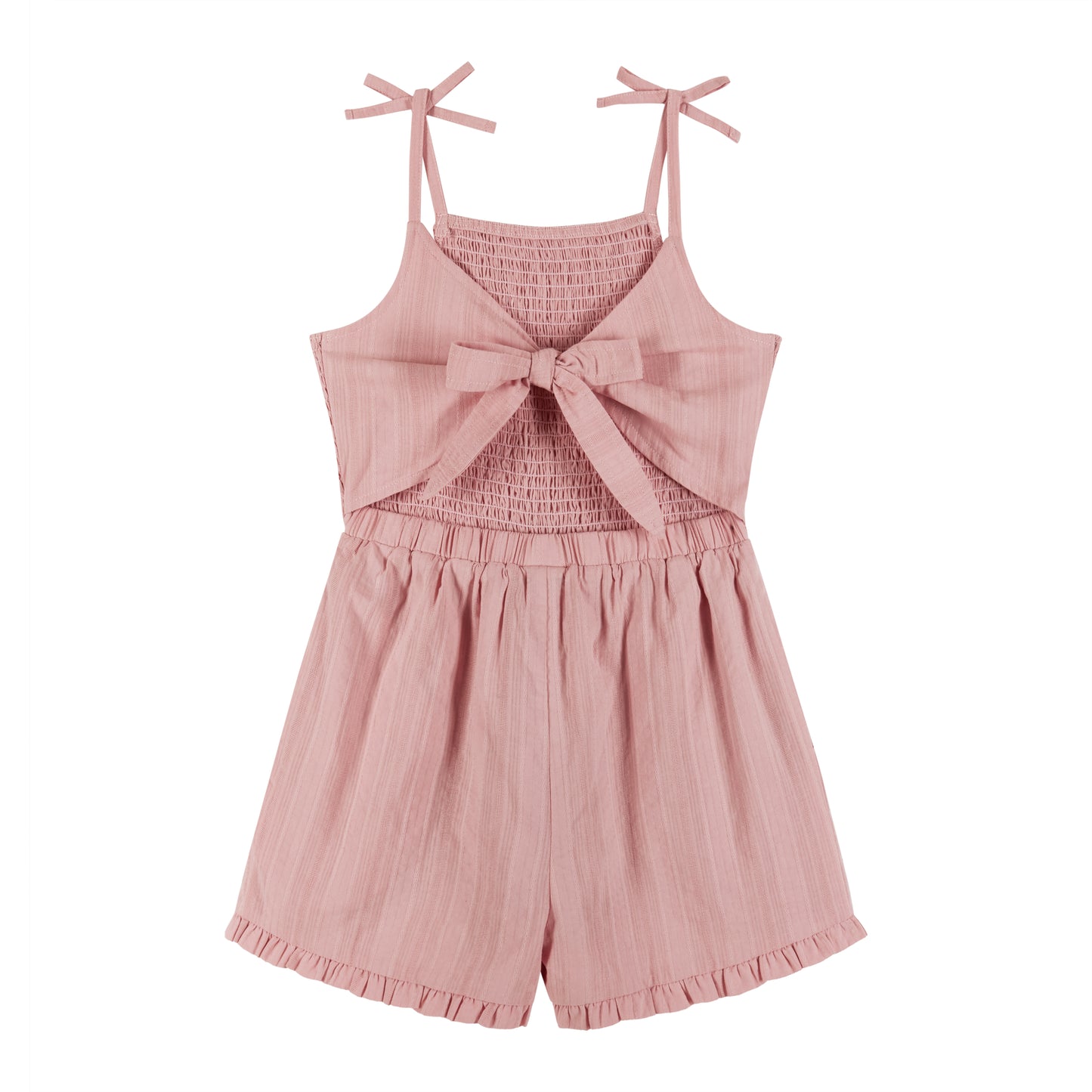 Blush Romper With Bow Back