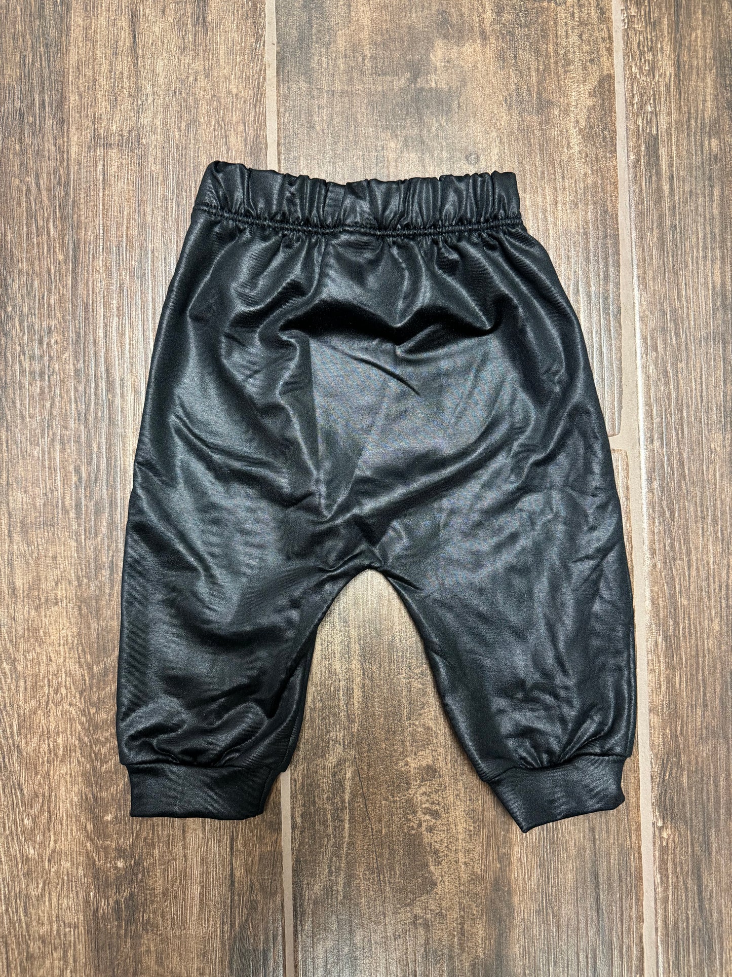 Shiny Black Baby Joggers