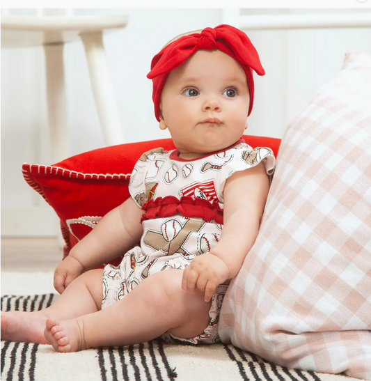 Bamboo Pink Baseball Romper