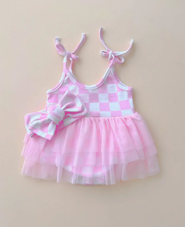 Checked TuTu Romper