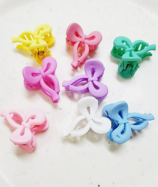 8 Pcs Mini Bow Hair Claw Clip