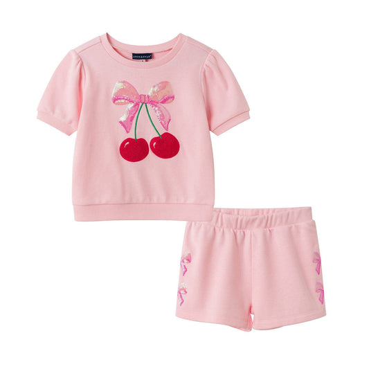 French Terry Set | Pink Cherry