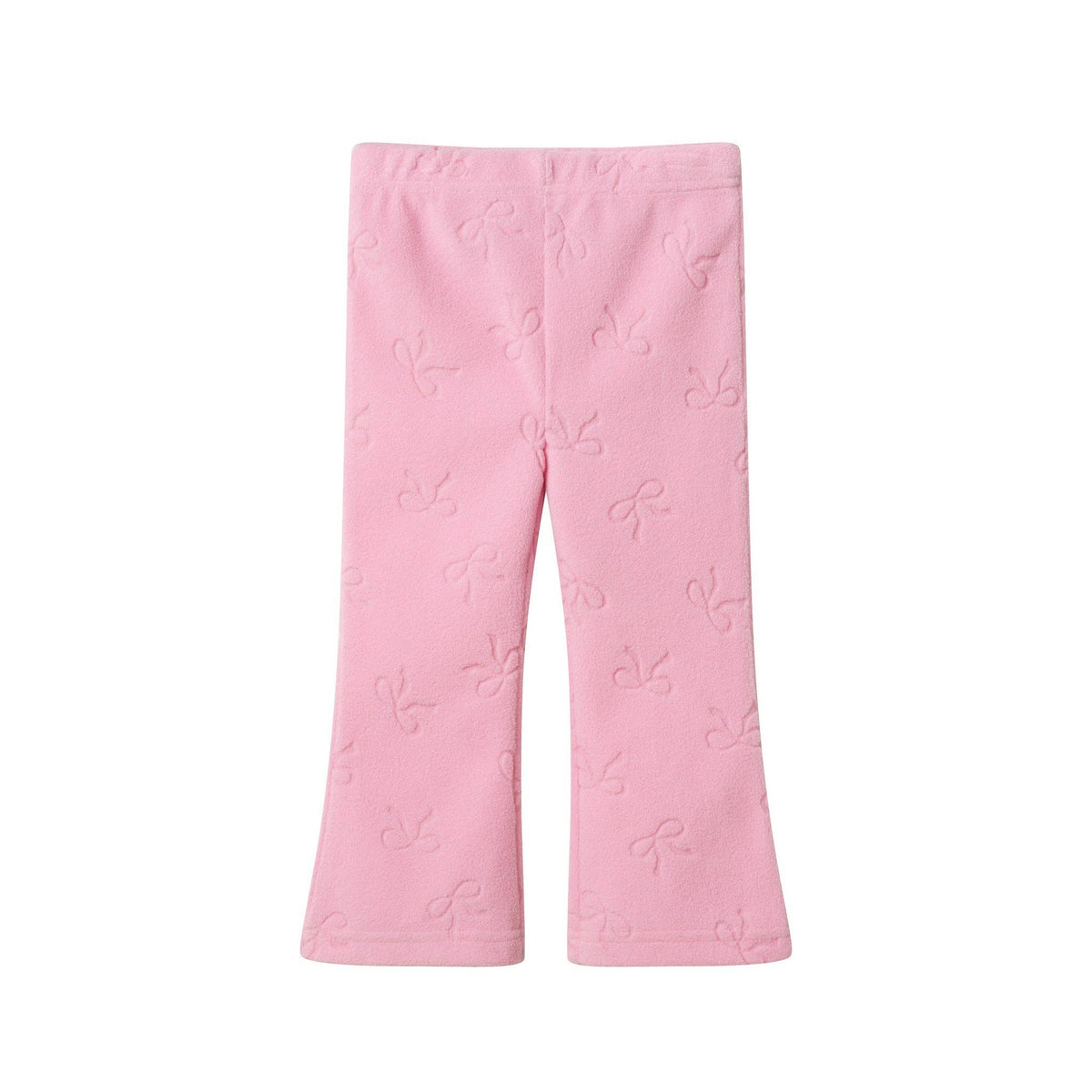 Plush Hoodie & Pant Set | Pink Bow Burnout