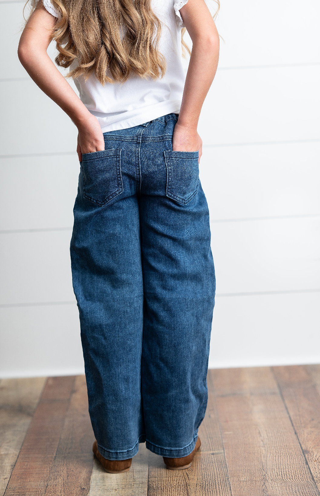 Kids Medium Wash Denim Horse Shoe Fall Winter Jeans
