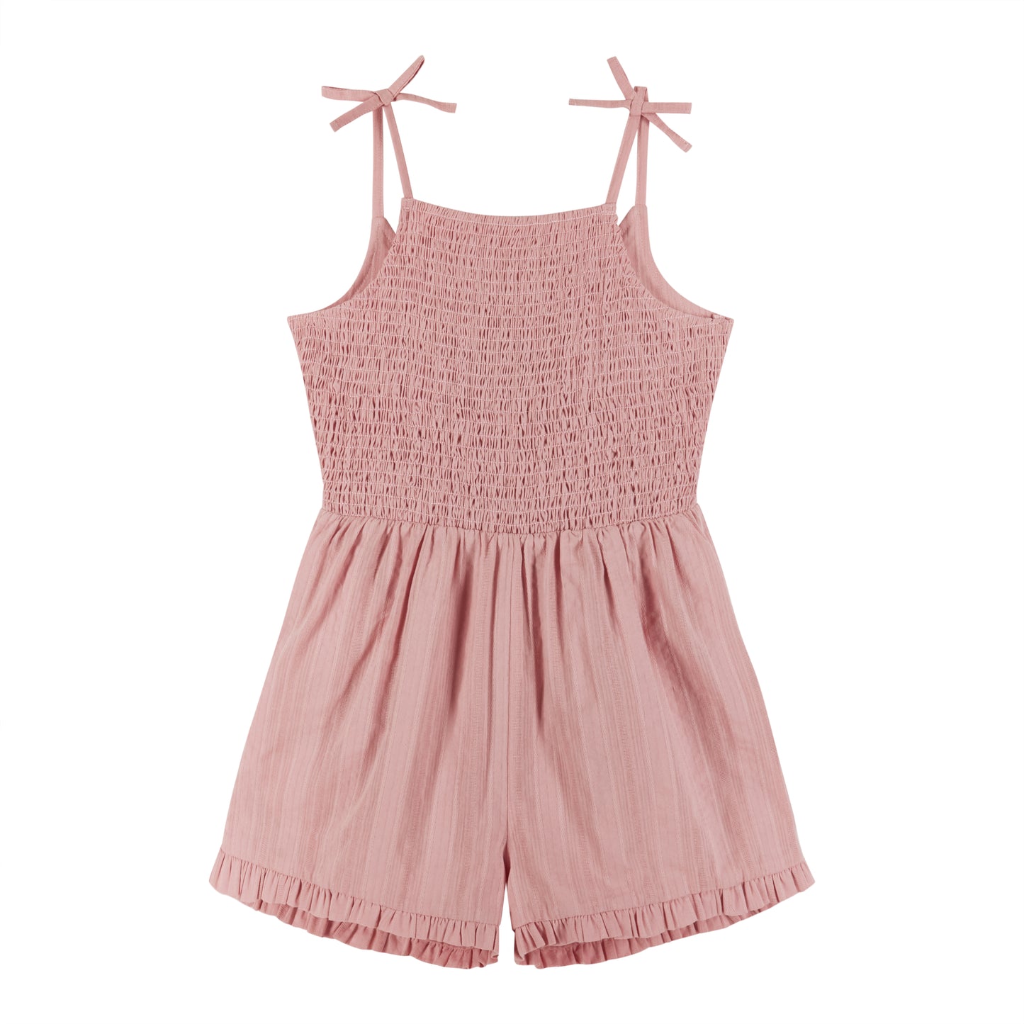 Blush Romper With Bow Back