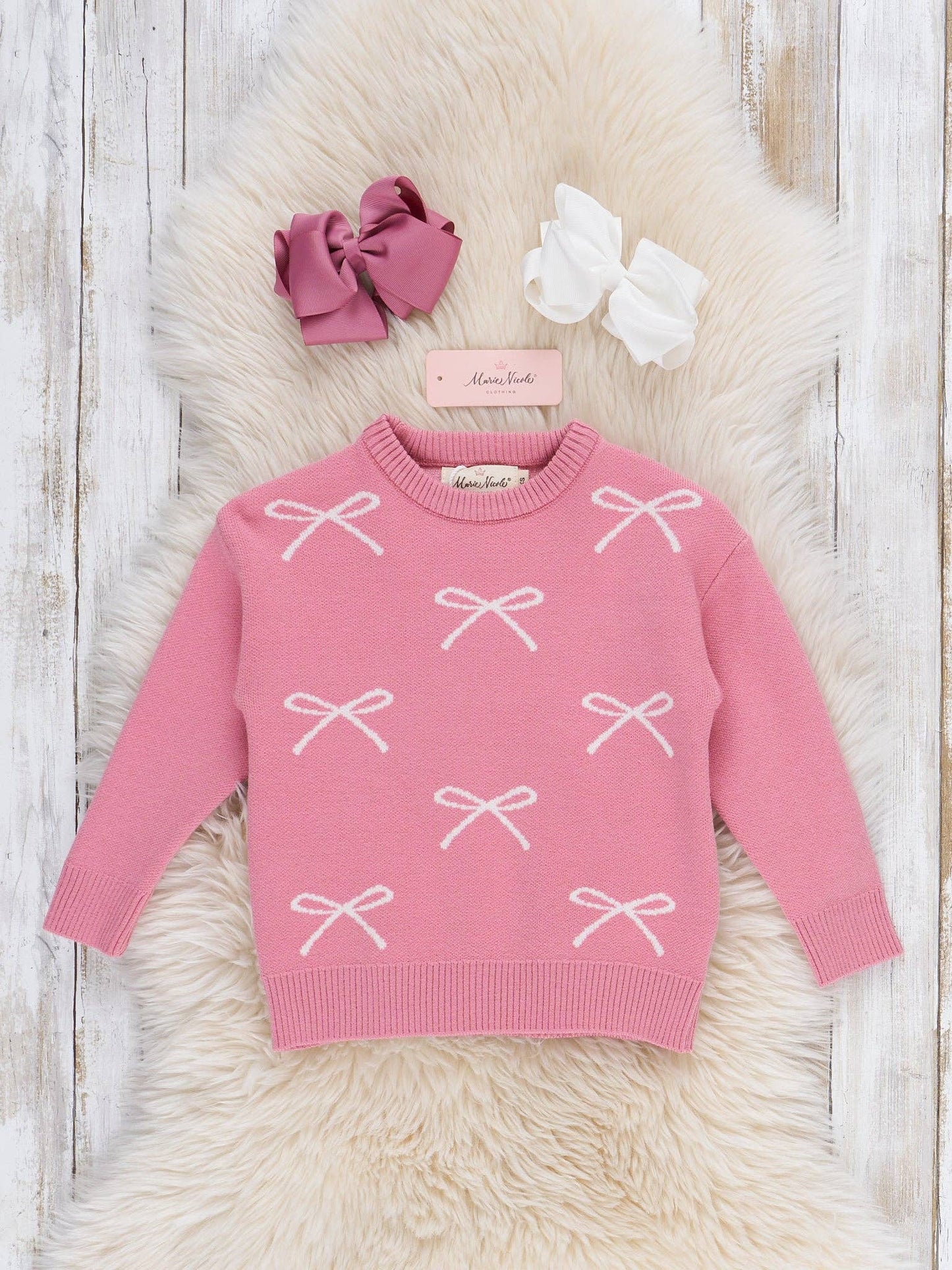 Rose Sweet Ribbon Sweater