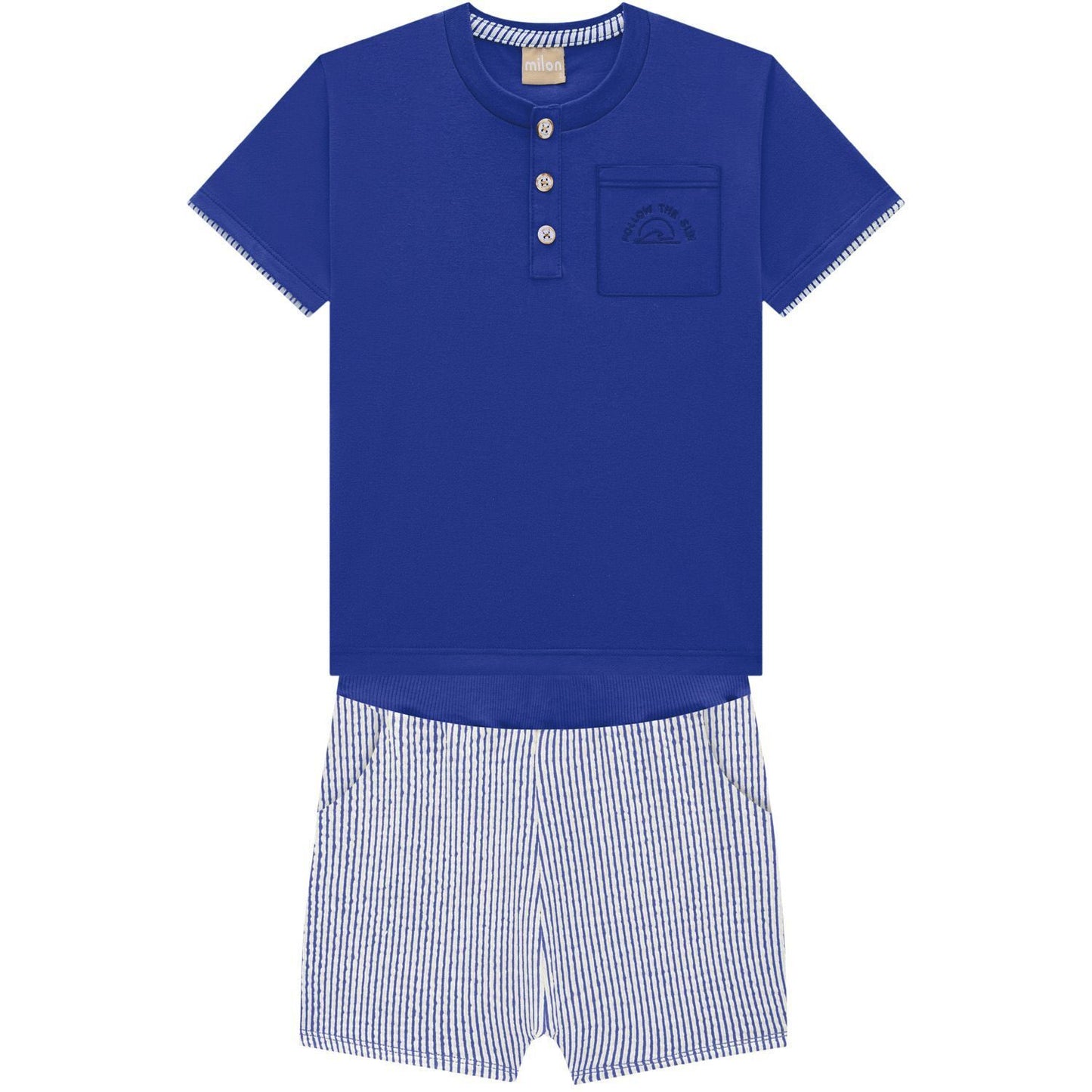 Royal Blue Henley Set