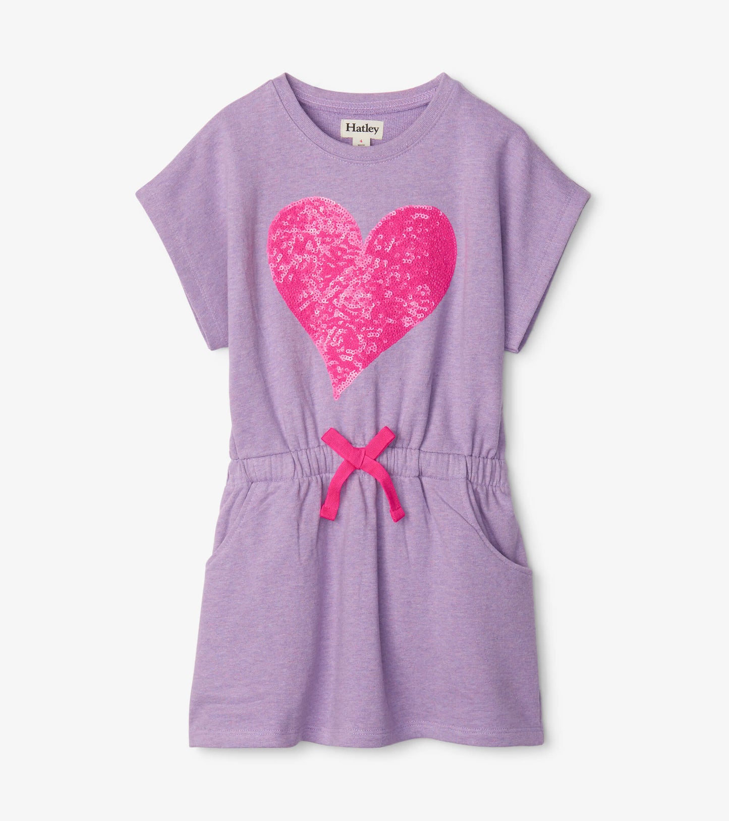 Purple Sequin Heart Dress