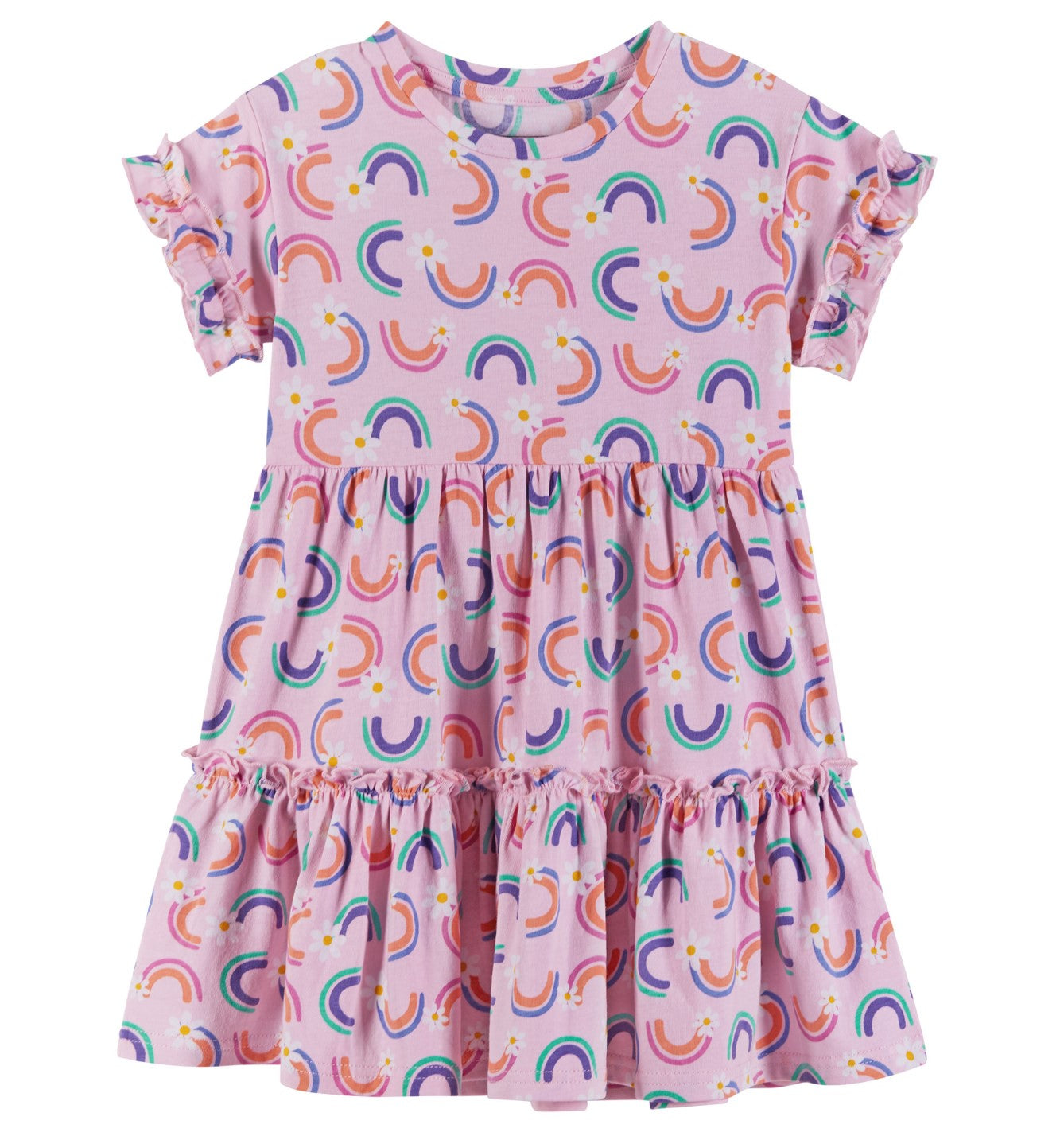 Rainbow & Daisy Print Dress